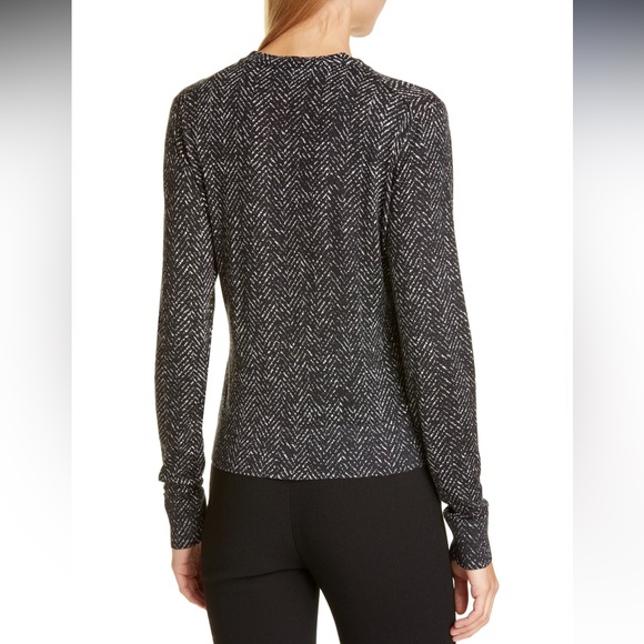 Dolce & Gabbana Current Season DG Logo Button Herringbone Print Wool Cardigan - Picture 12 of 13